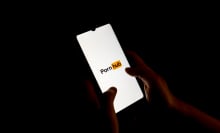 Pornhub logo seen displayed on a smartphone screen