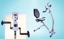 stamina upper body fitness bike with cut out showing details