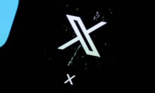 The X app. logo on a dark background.