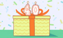 gift box with the number 40