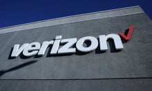 A sign is posted on the exterior of a Verizon store on September 30, 2024 in Daly City, California