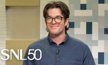 john mulaney on snl playing a game show about remembering names in a sketch