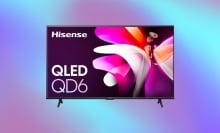 Hisense TV on blue gradient background