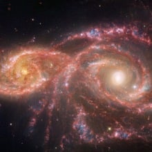 Galaxies IC 2163 and NGC 2207 on the verge of merging.