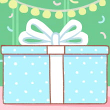 illustration of a wrapped birthday present