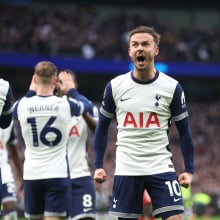 Tottenham Hotspur's James Maddison celebrates