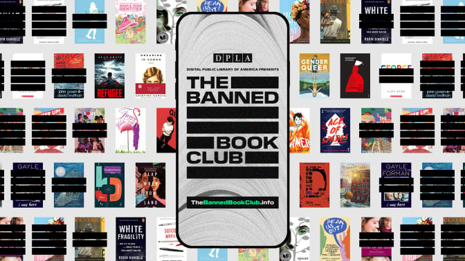 A graphic of the free digital library.