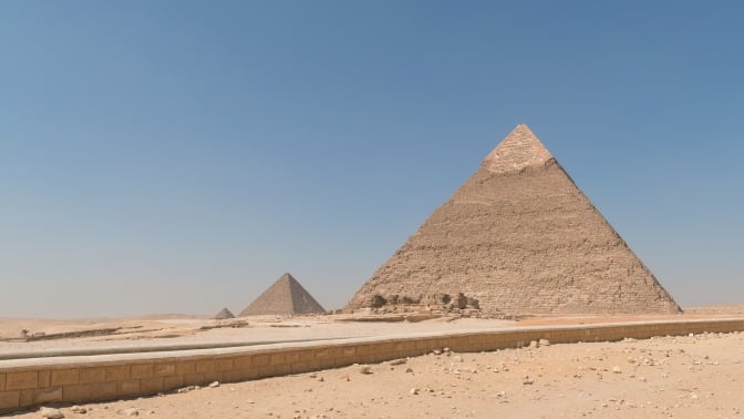 The Pyramid of Khafre near Cairo