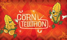 sexy corn cobs surround the corn telethon logo