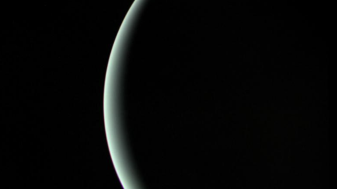 Voyager 2's final image of Uranus, captured on Jan. 25, 1986.